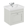 [BFHE191A] Butterton Traditional 1 Drawer Wall Hung Vanity Unit with Classic Basin, Choice of Size and Colour - Cutout