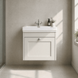 [BFHE191A] Butterton Traditional 1 Drawer Wall Hung Vanity Unit with Classic Basin, Choice of Size and Colour - Silo