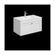 [BFHE196C] Balterley 800mm Wall Hung 1 Drawer Unit with Minimalist Basin 1 Tap Hole - Satin White - Cutout