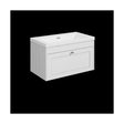 [BFHE196K] Balterley 800mm Wall Hung 1 Drawer Unit with Minimalist Basin No Tap Hole - Satin White - Cutout