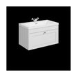 [BFHE196L] Balterley 800mm Wall Hung 1 Drawer Unit & Minimalist Basin 1 Tap Hole - Satin White - Cutout
