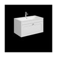 [BFHE196P] Balterley 800mm Wall Hung 1 Drawer Unit with Stone Basin 1 Tap Hole - Satin White - Cutout