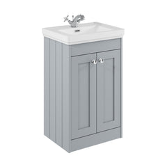 [BFHE223A] Butterton Floor Standing 2 Door Vanity Unit with Classic Basin 1 Tap Hole, Choice of Size and Colour - Cutout