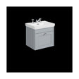 [BFHE291B] Balterley 500mm Wall Hung 1 Drawer Unit with Classic Basin 3 Tap Hole - Satin Grey - Cutout