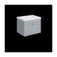 [BFHE294K] Balterley 600mm Wall Hung 1 Drawer Unit with Minimalist Basin No Tap Hole - Satin Grey - Cutout