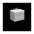 [BFHE294M] Balterley 600mm Wall Hung 1 Drawer Unit with Minimalist Basin 3 Tap Hole - Satin Grey - Cutout