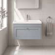 [BFHE296E] Balterley 800mm Wall Hung 1 Drawer Unit with Thin Edge Basin 1 Tap Hole - Satin Grey - Silo
