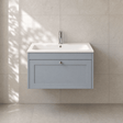 [BFHE296P] Balterley 800mm Wall Hung 1 Drawer Unit with Stone Basin 1 Tap Hole - Satin Grey - Silo