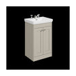 [BFHE3223B] Balterley 500mm Floor Standing 2 Door Unit with Classic Basin 3 Tap Hole - Pebble Grey - Cutout