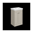 [BFHE3223H] Balterley 500mm Floor Standing 2 Door Unit with Classic Basin No Tap Hole - Pebble Grey - Cutout