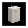 [BFHE3225B] Balterley 600mm Floor Standing 2 Door Unit with Classic Basin 3 Tap Hole - Pebble Grey - Cutout