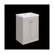 [BFHE3225K] Balterley 600mm Floor Standing 2 Door Unit with Minimalist Basin No Tap Hole - Pebble Grey - Cutout