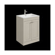 [BFHE3225P] Balterley 600mm Floor Standing 2 Door Unit with Stone Basin 1 Tap Hole - Pebble Grey - Cutout