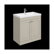 [BFHE3226E] Balterley 800mm Floor Standing 2 Door Unit with Thin Edge Basin 1 Tap Hole - Pebble Grey - Cutout