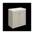 [BFHE3226K] Balterley 800mm Floor Standing 2 Door Unit with Minimalist Basin No Tap Hole - Pebble Grey - Cutout