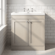 [BFHE3226M] Balterley 800mm Floor Standing 2 Door Unit with Minimalist Basin 3 Tap Hole - Pebble Grey - Silo