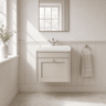 [BFHE3291A] Butterton Traditional 1 Drawer Wall Hung Vanity Unit with Classic Basin, Choice of Size and Colour - Silo