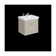 [BFHE3291B] Balterley 500mm Wall Hung 1 Drawer Unit with Classic Basin 3 Tap Hole - Pebble Grey - Cutout