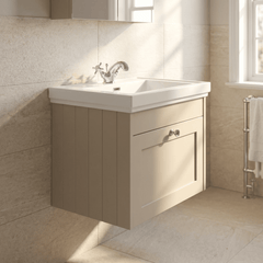 [BFHE3294A] Butterton Traditional 1 Drawer Wall Hung Vanity Unit with Classic Basin, Choice of Size and Colour