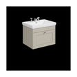 [BFHE3294B] Balterley 600mm Wall Hung 1 Drawer Unit with Classic Basin 3 Tap Hole - Pebble Grey - Cutout