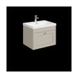 [BFHE3294E] Balterley 600mm Wall Hung 1 Drawer Unit with Thin Edge Basin 1 Tap Hole - Pebble Grey - Cutout