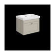 [BFHE3294H] Balterley 600mm Wall Hung 1 Drawer Unit with Classic Basin No Tap Hole - Pebble Grey - Cutout