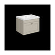 [BFHE3294K] Balterley 600mm Wall Hung 1 Drawer Unit with Minimalist Basin No Tap Hole - Pebble Grey - Cutout