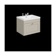 [BFHE3294M] Balterley 600mm Wall Hung 1 Drawer Unit with Minimalist Basin 3 Tap Hole - Pebble Grey - Cutout