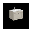 [BFHE3294P] Balterley 600mm Wall Hung 1 Drawer Unit with Stone Basin 1 Tap Hole - Pebble Grey - Cutout