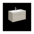 [BFHE3296P] Balterley 800mm Wall Hung 1 Drawer Unit with Stone Basin 1 Tap Hole - Pebble Grey - Cutout