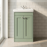[BFHE823A] Butterton Floor Standing 2 Door Vanity Unit with Classic Basin 1 Tap Hole, Choice of Size and Colour - Silo