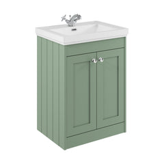 [BFHE825A] Butterton Floor Standing 2 Door Vanity Unit with Classic Basin 1 Tap Hole, Choice of Size and Colour - Cutout