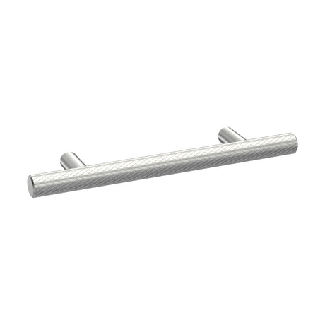 [BFHH010] Furniture Handle Textured Knurled Bar Handle, 156mm (96mm Centres) - Satin Chrome - Cutout