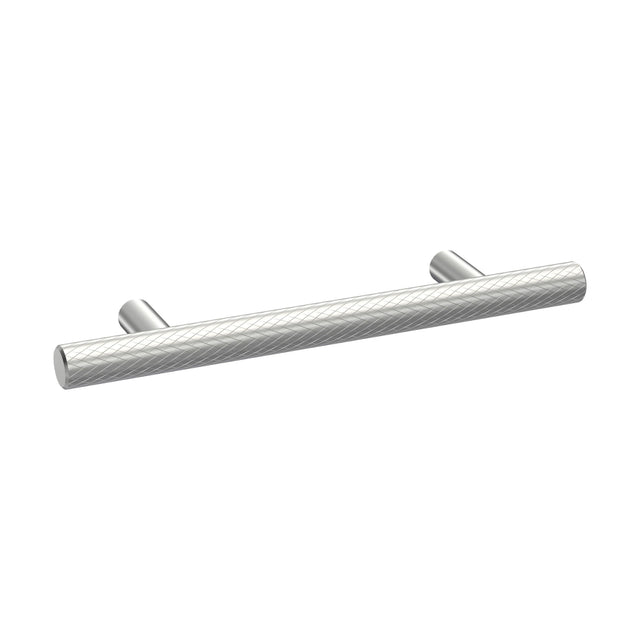 [BFHH010] Furniture Handle Textured Knurled Bar Handle, 156mm (96mm Centres) - Satin Chrome - Cutout