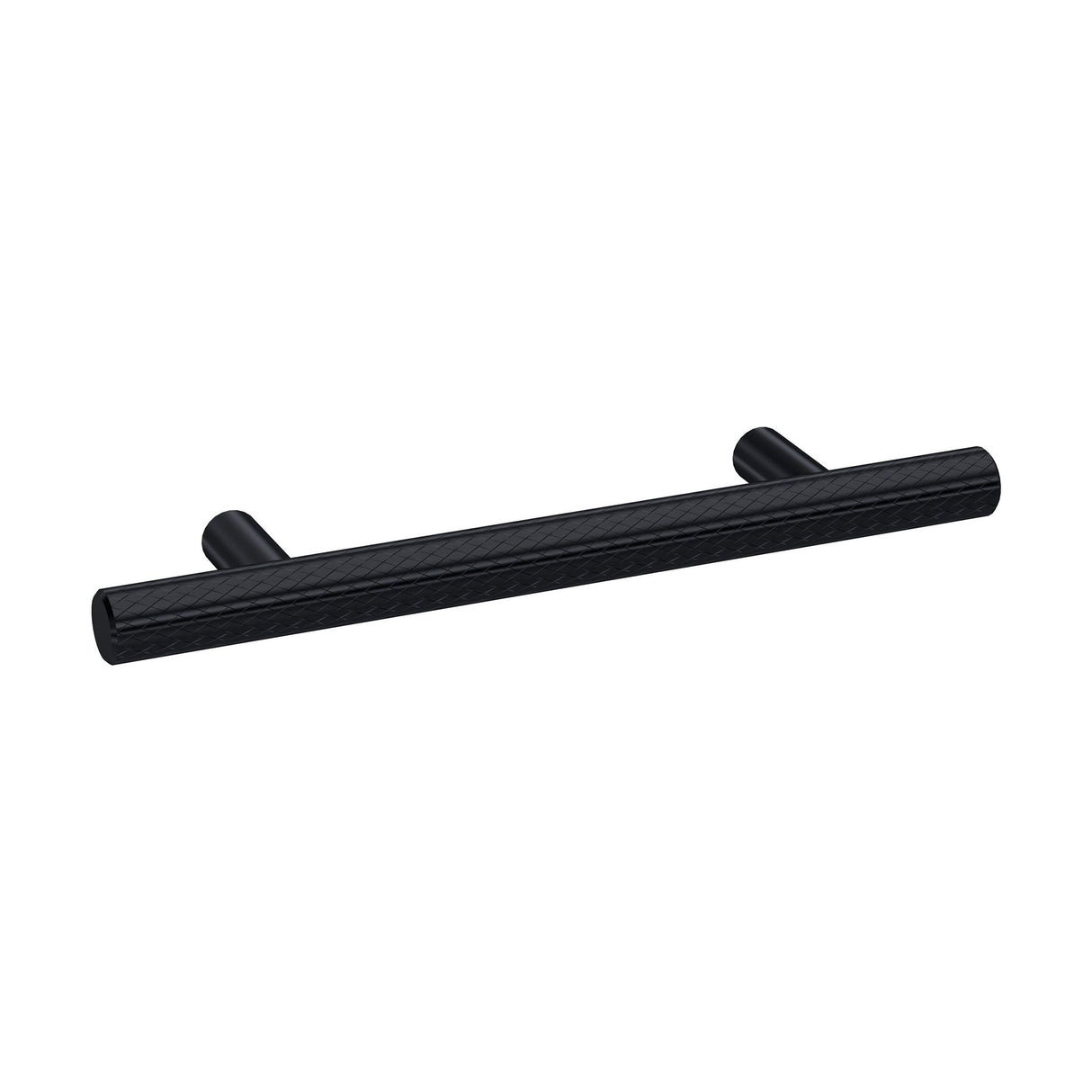 [BFHH020] Furniture Handle Textured Knurled Bar Handle, 156mm (96mm Centres) - Matt Black - Cutout