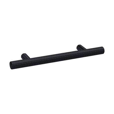 [BFHH020] Furniture Handle Textured Knurled Bar Handle, 156mm (96mm Centres) - Matt Black - Cutout