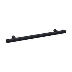 [BFHH021] Furniture Handle Textured Knurled Bar Handle, 220mm (160mm Centres) - Matt Black - Cutout
