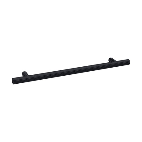 [BFHH022] Furniture Handle Textured Knurled Bar Handle, 252mm (192mm Centres) - Matt Black - Cutout