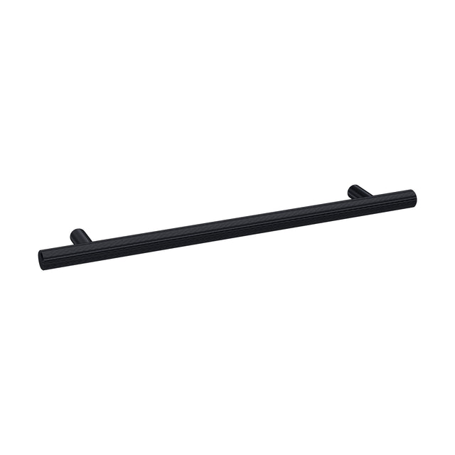 [BFHH022] Furniture Handle Textured Knurled Bar Handle, 252mm (192mm Centres) - Matt Black - Cutout