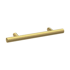 [BFHH030] Furniture Handle Textured Knurled Bar Handle, 156mm (96mm Centres) - Brushed Brass - Cutout