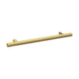 [BFHH031] Furniture Handle Textured Knurled Bar Handle, 220mm (160mm Centres) - Brushed Brass - Cutout