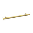 [BFHH032] Furniture Handle Textured Knurled Bar Handle, 252mm (192mm Centres) - Brushed Brass - Cutout