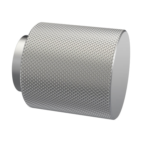 [BFHH114] Knurled Indented Round Knob, 30mm - Satin Nickel - Cutout