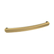 [BFHH191] Furniture Handle Round D Shape Handle, 210mm (192mm Centres) - Brushed Brass - Cutout