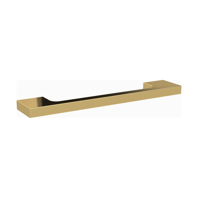 [BFHH196] Furniture Handle Slimline Square D Shape Handle, 152mm (128mm Centres) - Brushed Brass - Cutout