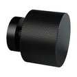 [BFHH214] Knurled Indented Round Knob, 30mm - Matt Black - Cutout