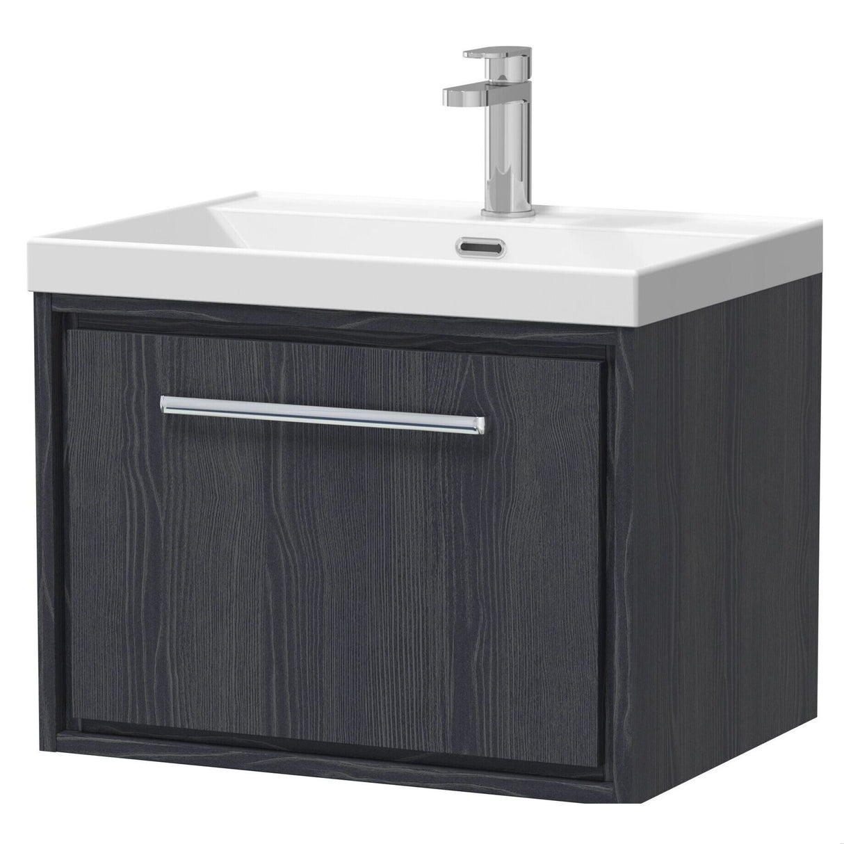 [BFIF2222E] Longnor 1 Drawer Wall Hung Vanity Unit with Thin Edge Basin - Choice of Size and Colour - Cutout