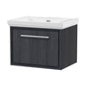[BFIF2222H] Longnor 1 Drawer Wall Hung Vanity Unit with No Tap Hole Traditional Fireclay Basin - Choice of Size and Colour - Cutout