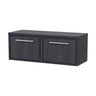 [BFIF2222W2] Longnor 2 Drawer Wall Hung Vanity Unit with Worktop - Choice of Colour - Cutout