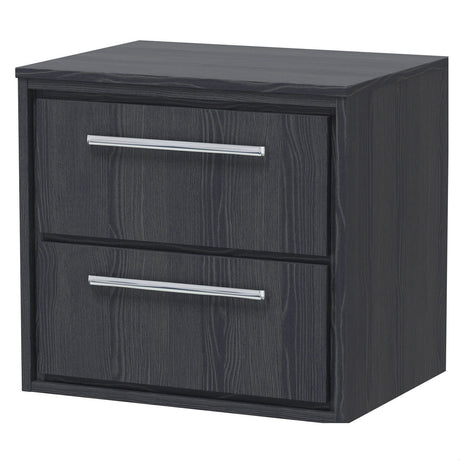 [BFIF2224W] Longnor 2 Drawer Wall Hung Vanity Unit with Worktop - Choice of Size and Colour - Cutout